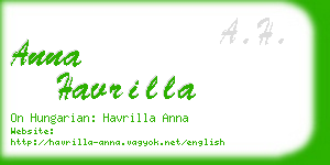 anna havrilla business card